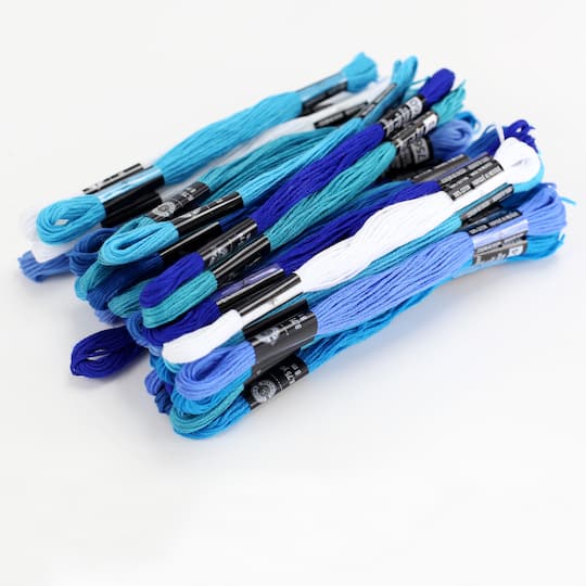 12 Packs: 36 ct. (432 total) Blues Embroidery Floss by Loops & Threads®